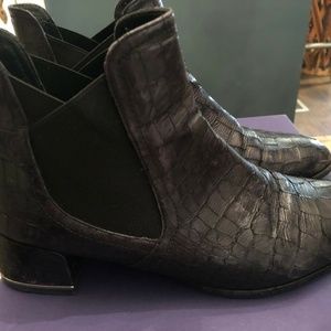 Stuart Weitzman 'ShowMe' Croc Leather Boots